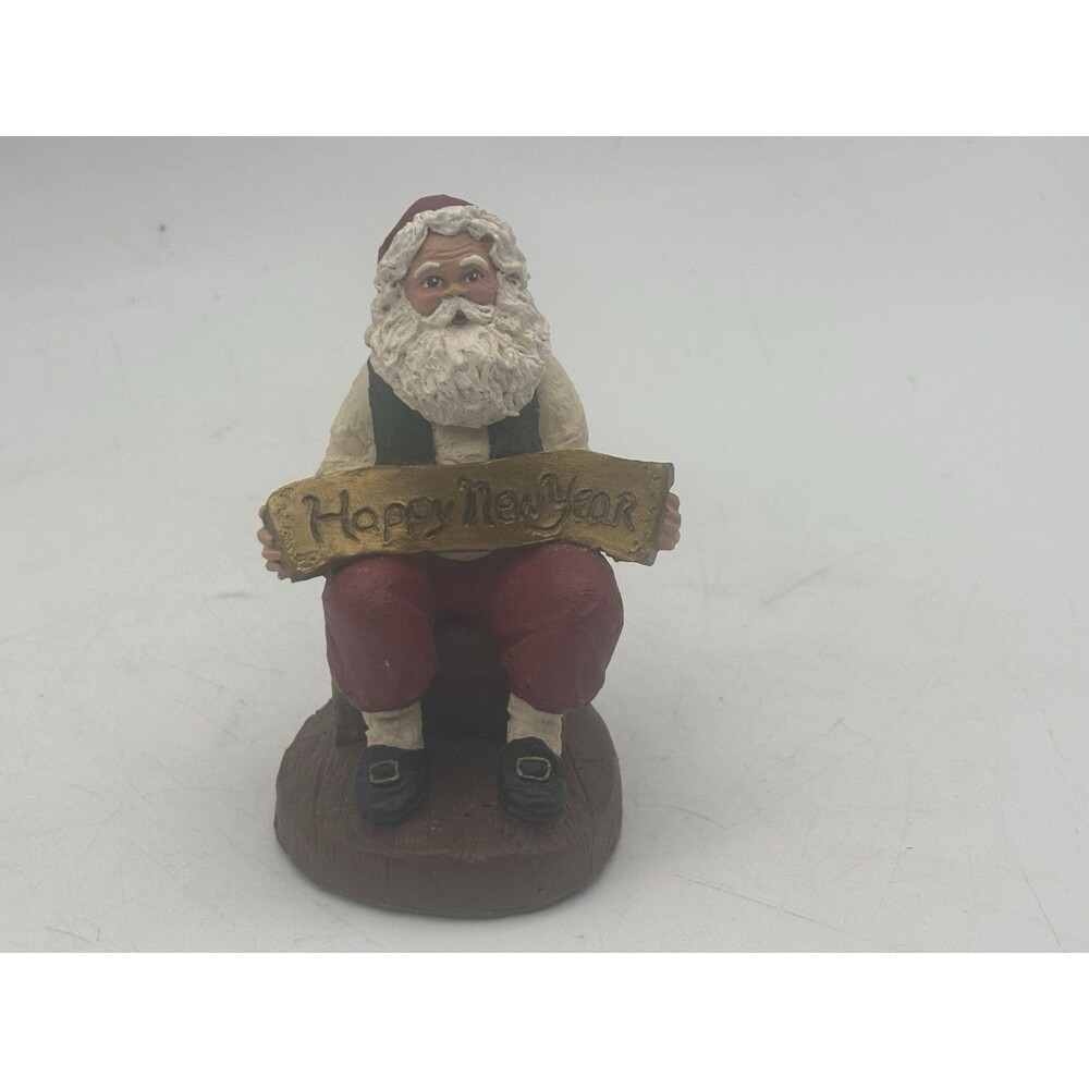 Vintage Tom Clark Santa Happy New Year Figurine 1985 Cairn Studio Christmas